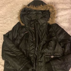 Black cheetah print design jacket